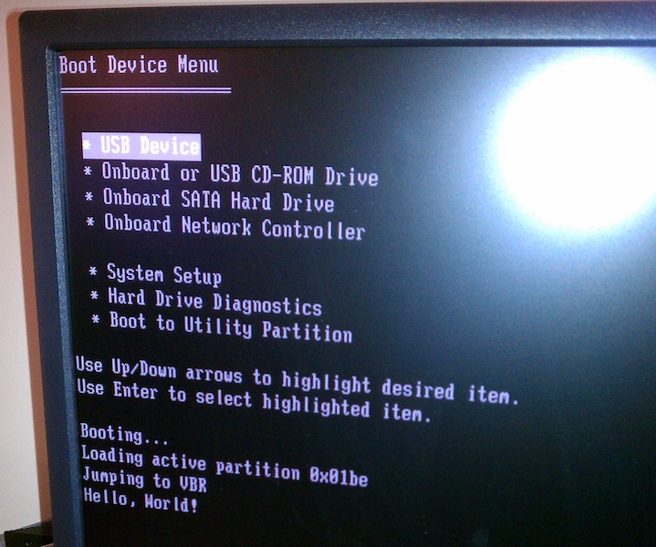 Holy crap, it booted—on real hardware, no less